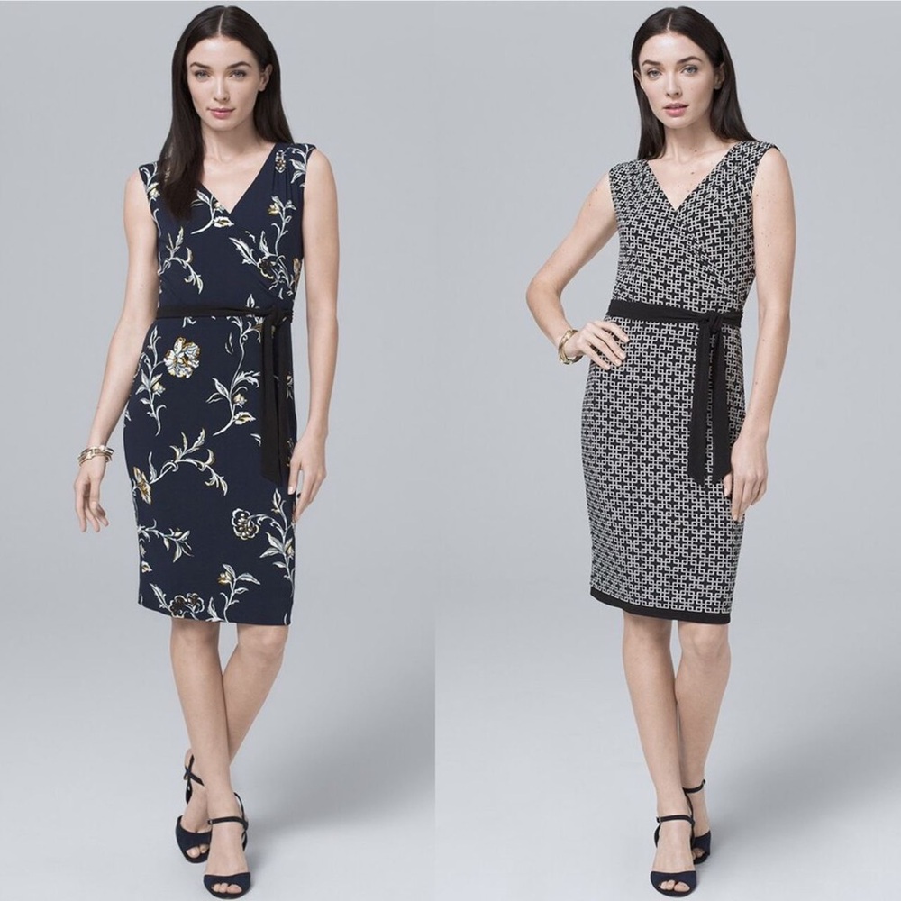 White House Black Market double side Midi Dress
